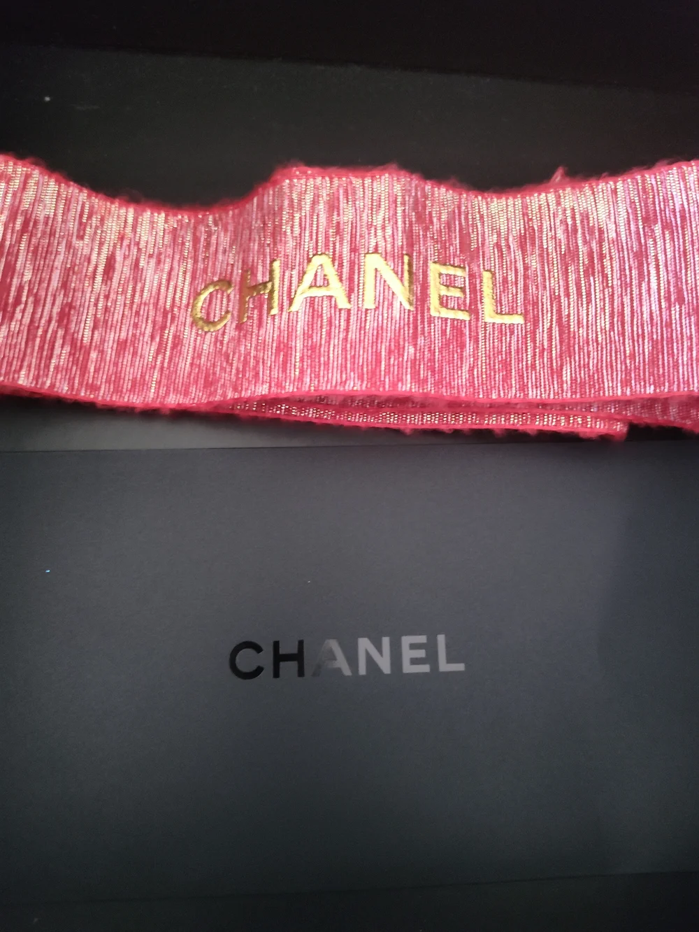 CHANEL Large White Gift Box  Logo Ribbon Black Logo Envelope Luxury Packaging